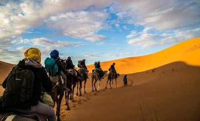 Marrakech to Fes Desert Tour camel trip at merzouga