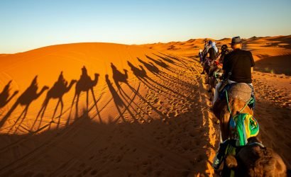 Erg Chebbi and Merzouga Desert at Moroccan Sahara
